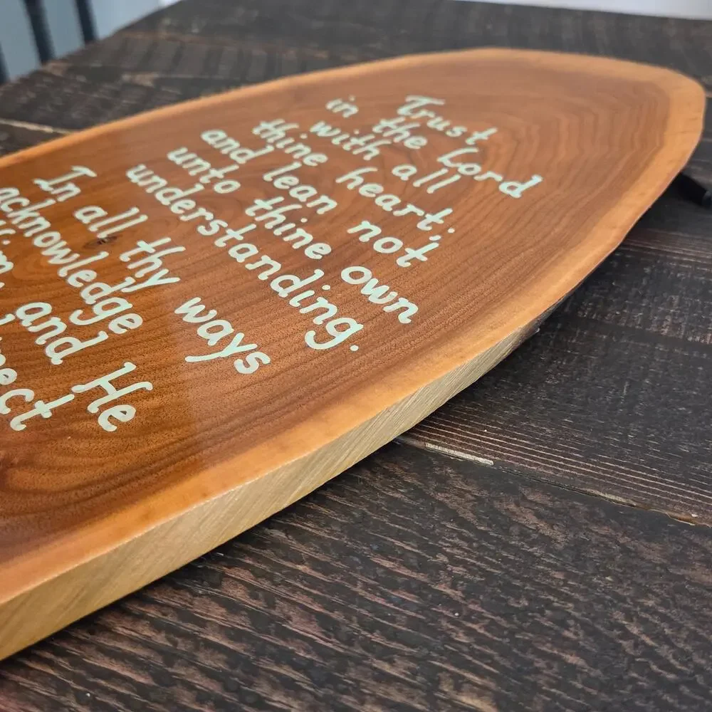 Wooden Plaque Bible Verse Proverbs Trust in the Lord With All Thine Heart